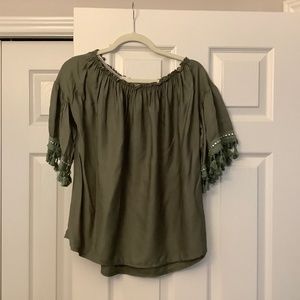 Boho Flowy Top with Tassels